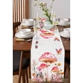 thumbnail image 4 of Ldtrchee Pink Mushroom Table Runner 72 Inches, Spring Botanical Floral Summer Bed Runner Dresser Scarves Tabletop for Indoor Outdoor Parties/Ceremony/Banquet, 13" x 72", 4 of 8