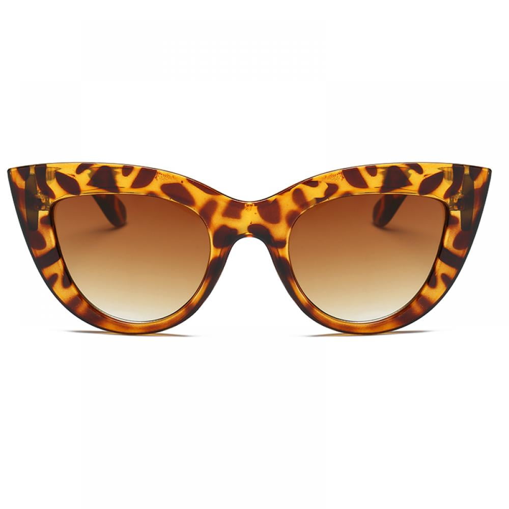 CLASSIC VINTAGE RETRO EXAGGERATED CAT EYE Style SUN GLASSES Tortoise Gold Frame 