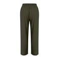 thumbnail image 5 of Women's Classic Linen Pants - High-Waisted Drawstring Beach Trousers, Lightweight Summer Lounge Pant (Relaxed Fit, Elastic Waist & Plus Size), 5 of 5