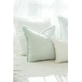 thumbnail image 2 of Light Aqua Fringe Soft Linen Pillow 14x20 Down Alternative Insert, 2 of 12