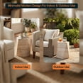 thumbnail image 4 of Leisuremod Nexovo Collection Side Table, Modern Stone Accent End Table for Living Room, Bedroom or Outdoor Patio, Contemporary Hexagon Design, Travertine, 4 of 5