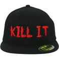 thumbnail image 2 of 5% Nutrition Rich Piana Love It Kill It Black Trucker Hat, Baseball Hat - Fitted Flexfit Flat Bill Cap for Men and Women, Embroidered White 5 Percent Logo, 2 of 5