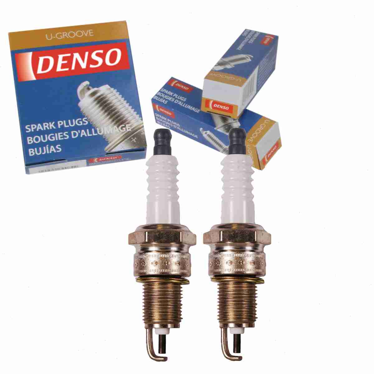 2 pc DENSO 3002 Standard U-Groove Spark Plugs for J16BR-U11 Ignition Wire Secondary Fits select: 1980 JEEP JEEP, 1980 AMERICAN MOTORS JEEP