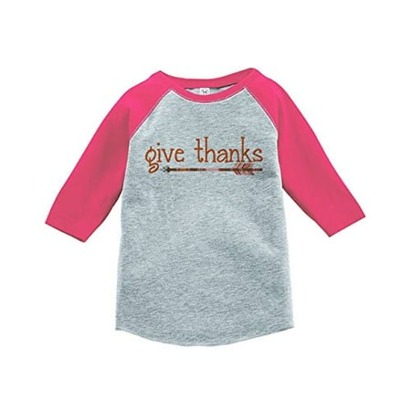 

Custom Party Shop Kid s Give Thanks Thanksgiving Pink Raglan