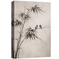 thumbnail image 6 of Canvas Print Asian Ink Bamboo with Birds Wall Art Minimalist Oriental Nature Decorative for Living Room Bedroom - 16"x24", 6 of 8