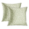 thumbnail image 1 of BOSDECO Green Pattern Abstract Floral Pretty Beautiful Beauty Cartoon Cute PillowCase Pillow Cover 18x18 inch Set of 2, 1 of 1