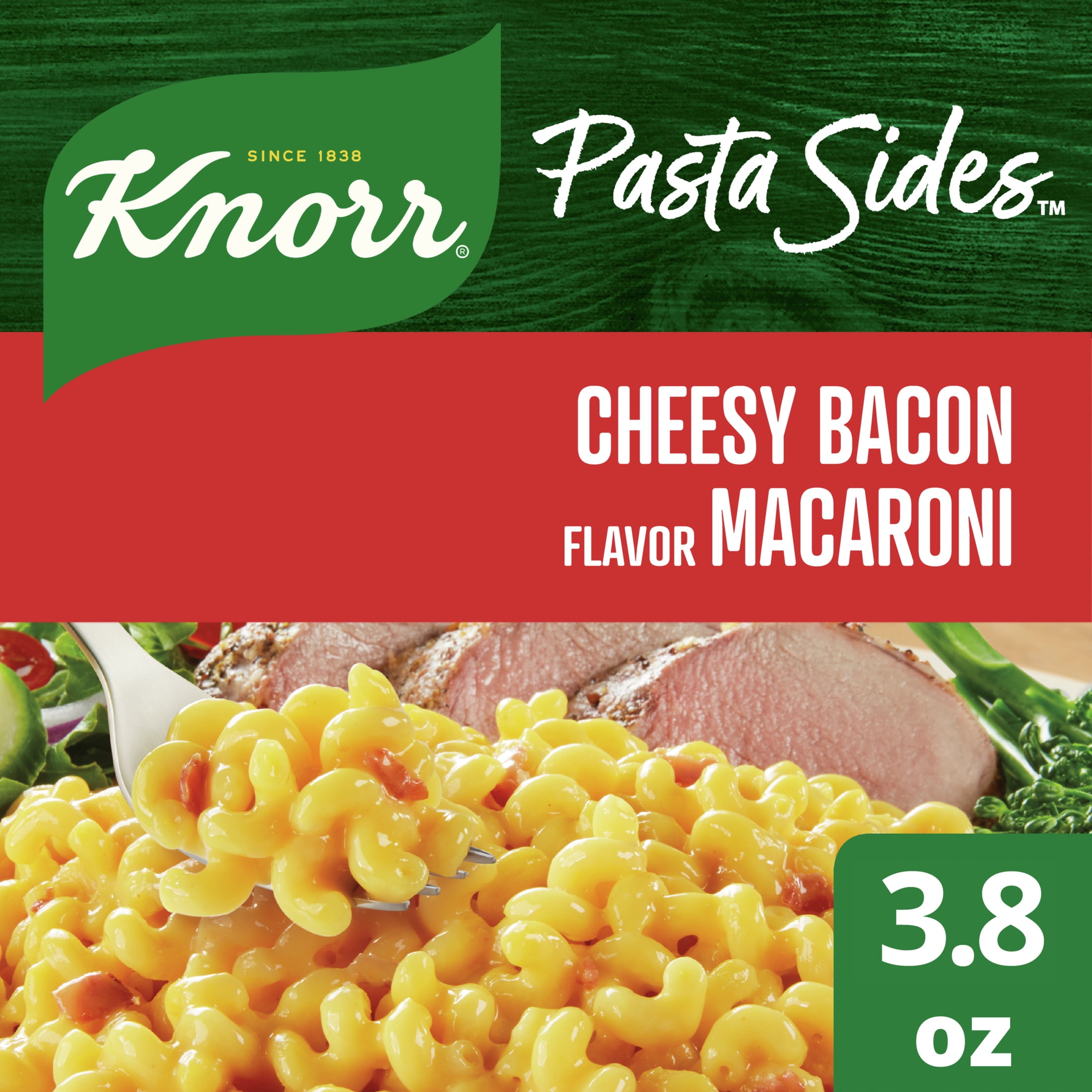 Knorr Pasta Sides Cheesy Bacon Macaroni, Cooks in 10 Minutes, No Artificial Flavors, No