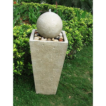 Sandstone pillar with globe