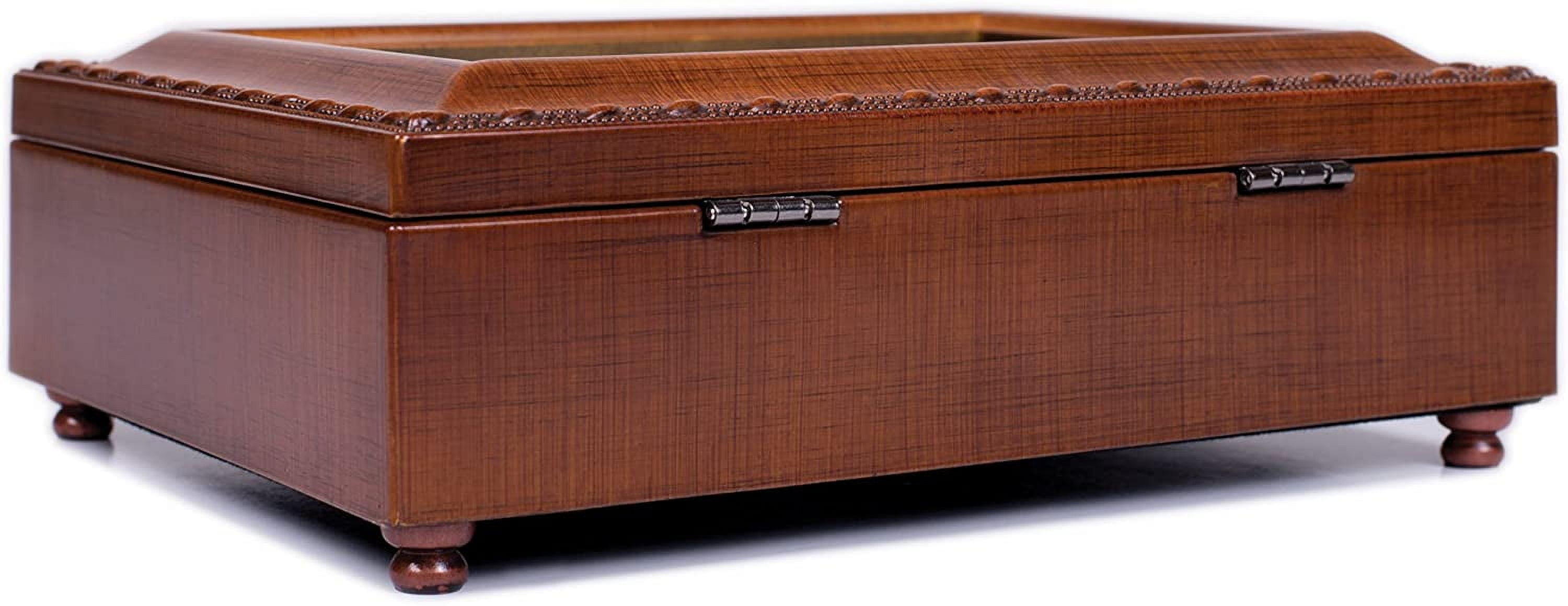 Old Friends Friendship Faux Woodgrain Music Jewelry Box Plays That's What Friends Are For
