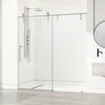 thumbnail image 6 of VIGO Hamilton 56 in. to 60 in. W Aerodynamic Frameless Sliding Shower Door in Chrome with Clear Glass, 6 of 9
