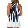 thumbnail image 5 of HUIACONG Distressed American Flag Quick Dry Women Golf Sleeveless Half Zip Top, Anti Fade Moisture Wicking Golf Athletic Shirt Half Zip Collar Golf Shirts, 5 of 7