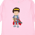 thumbnail image 4 of Inktastic Prince, King, Knight, Sword, Crown, Brown Hair Boys Long Sleeve Toddler T-Shirt, 4 of 5