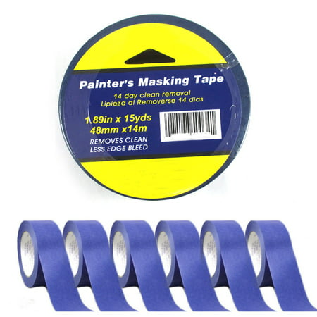 6 Rolls Painters Masking Paint Tape Blue 1.89