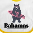 thumbnail image 4 of Inktastic Bahamas Surfing Bear Girls Baby Bib, 4 of 4