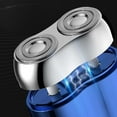 thumbnail image 2 of 2025 New Model Mini Dual-Head Electric Shaver, Mini Razor Dual Head Portable, Double Head Razor, Pocket Size Washable Electric Razor, Double-Ring Magnetic Cutter, Unisex Gift for Friiends (Blue), 2 of 7