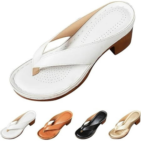 Women s Solid Color Summer Chunky Heel Sandals  Breathable Slip-On Square Open Toe Mules  Comfortable Heeled Wedge Shoes for Long Walk  Casual or Dressy Outfits