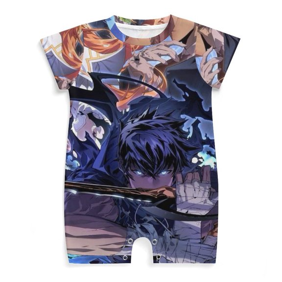Solo Leveling Baby Romper Short Sleeve Bodysuits Soft Rompers Summer Clothes One-Piece Jumpsuits Outfits 0-3M