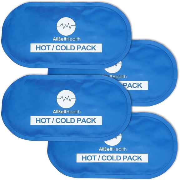 Reusable Gel Ice Packs for Injuries & Pain Relief | Hot Cold Pack | Flexible Reusable Compress | Gel Cold Pack, 10.5" x 5" | 4 Pack