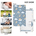thumbnail image 2 of Sleeping Bear and Moon Bath Towel 100% Cotton Soft Thick High Absorbency Hand Face Towel Single Pack 16x28in, 2 of 7
