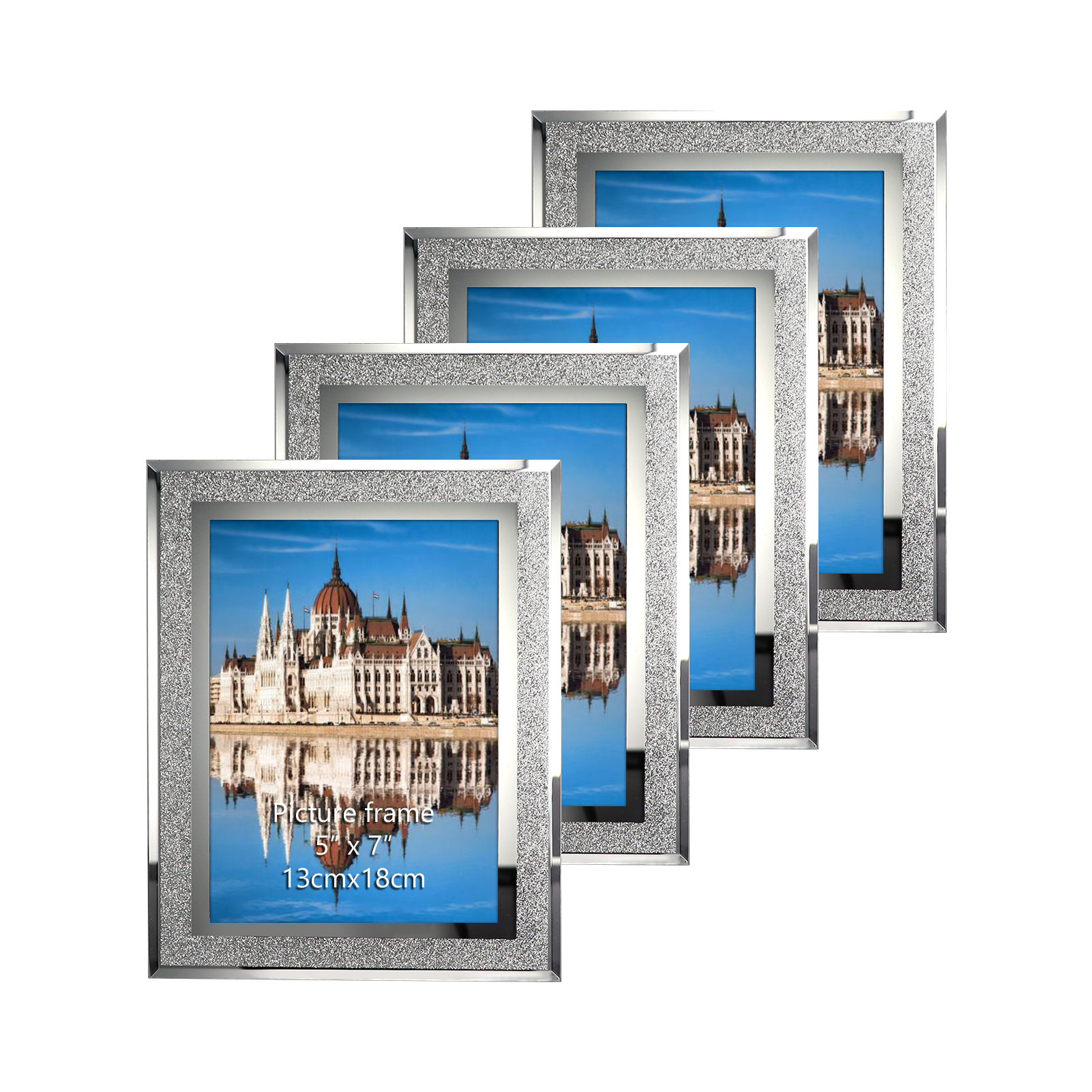 Walnut Wood 5x7 Multi Double Vertical Picture Frame