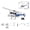 Blue - 3 Battery, variant on FB-05 RC Helicopter with LED Navigation Lights, 2.4GHz 6CH EVA Foam Remote Control Aircraft with Optical Flow Positioning & Barometric Altitude Hold for Adults