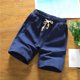 thumbnail image 1 of pstuiky Pantalones cortos para hombre, Pantalones cortos casuales de lino con bolsillo y cintura elástica para hombre, de color liso Pantalones cortos de golf, 1 of 5