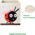 thumbnail image 2 of Foldable Animal Canvas Storage Toy Box/Bin/Cube/Chest/Basket/Organizer for Kids  13 inch(Ladybug), 2 of 7