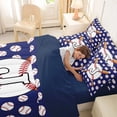 thumbnail image 4 of Erosebridal Teens Baseball Gaming Letter J Monogrammed Bedding Comforter Set 7pcs,Girls Boys Sport Gamer Queen Bedding Sets,Navy Blue Reversible,Luxury Bedroom Decor, 4 of 6