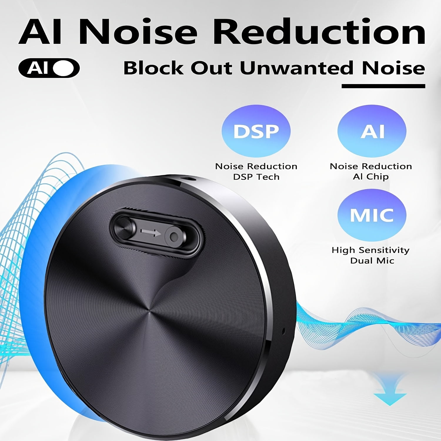 Smart Voice Recorder: One-Touch Record & Save, Ultra-Clear Audio with Noise Reduction, USB-C Rechargeable, MP3 Compatible for Meetings, Lectures, Interviews