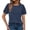 Blue, variant on Womens Lace Short Sleeves Shirts Crochet Spring Loose Tops Dressy Business Casual Blouses Summer Fshion Tunics Watermelon Red S