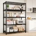 thumbnail image 4 of TrumanPick 5-Wire Shelving Metal Garage Storage Rack 36" L x 14" W x 72" H Adjustable Storage Shelves,Standing Wire Shelf Units for Laundry Bathroom Kitchen Pantry Closet, Black, 4 of 8