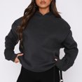 thumbnail image 1 of Sudadera Jersey básico informal con hombros caídos para mujer, jersey de talla grande, atuendo diario sencillo Ygjytge Gris oscuro T L para Mujer, 1 of 5