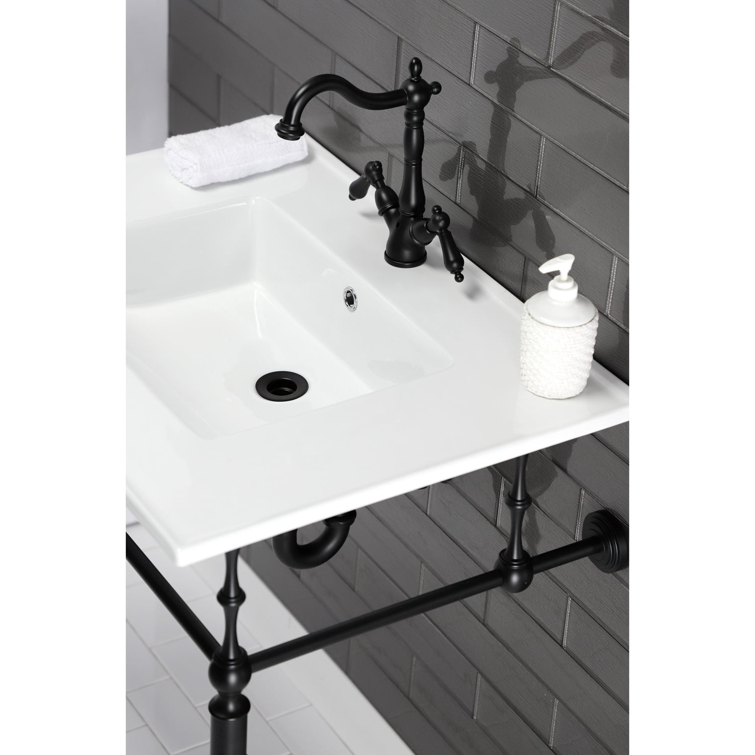 Kingston Brass CC2180MB Vintage 1-1/4-inch Decor P-Trap, 18 Gauge, Matte Black