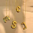 thumbnail image 5 of Gold Bubble Letter Necklace for Women, 14k Gold Plated Balloon Initial Letter Pendant Necklace Dainty Charm Initial Necklaces for Women Delicate and Trendy Custom Name Jewelry for Women, 5 of 10