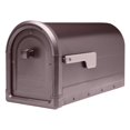 thumbnail image 1 of Architectural Mailboxes  Roxbury Galvanized Steel Post Mounted Rubbed Bronze Mailbox, 10.89 x 8.86 x 20.60 in., 1 of 1