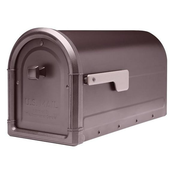 Architectural Mailboxes  Roxbury Galvanized Steel Post Mounted Rubbed Bronze Mailbox, 10.89 x 8.86 x 20.60 in.