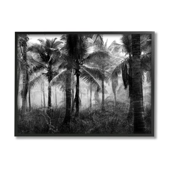 Stupell Industries Dense Tropical Palm Tree Forest Photograph Black Framed Art Print Wall Art, Design by Kim Allen
