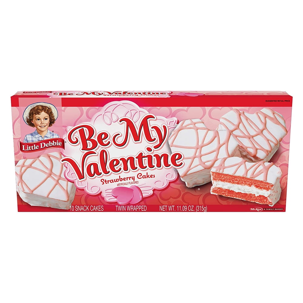 Little Debbie Valentine Cakes (Strawberry), 2 Box, 5 Twin