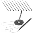 thumbnail image 2 of 1 Set Multi-function Pens with Chain Signature Pens Desktop Writing Pens Office Supply, 2 of 8