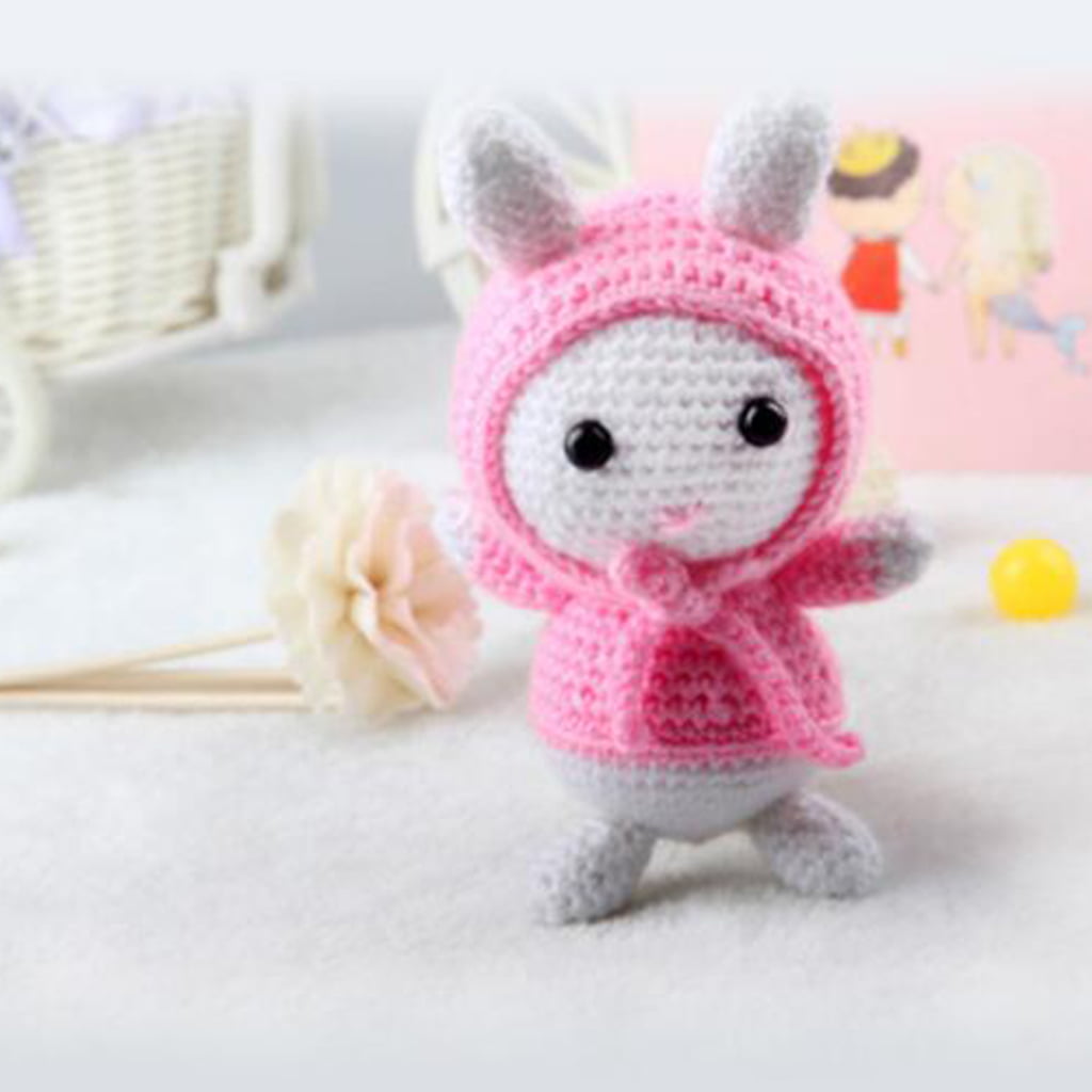 E5BB 2Sets Cow Crochet Kits Dolls DIY Knitting Crocheting Animal