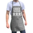 thumbnail image 1 of ApronMen, Funny Aprons For Men - Santa's Official Cookie Tester - 100% Cotton with Pockets - Gray, 1 of 5