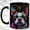 Black, variant on Geometric Dog Face Coffee Mug, Colorful Pet Mug, Ceramic 11 oz