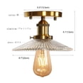 thumbnail image 2 of FSLiving RV Crimp Wall Light with Zipper Switch 12V Gold RV Decorative Light RV Ceiling Light Hallway Light Ceiling Mount, E26 2700K Bulb Included Industrial Semi Flush Mount for RV Camper - 1 Light, 2 of 6
