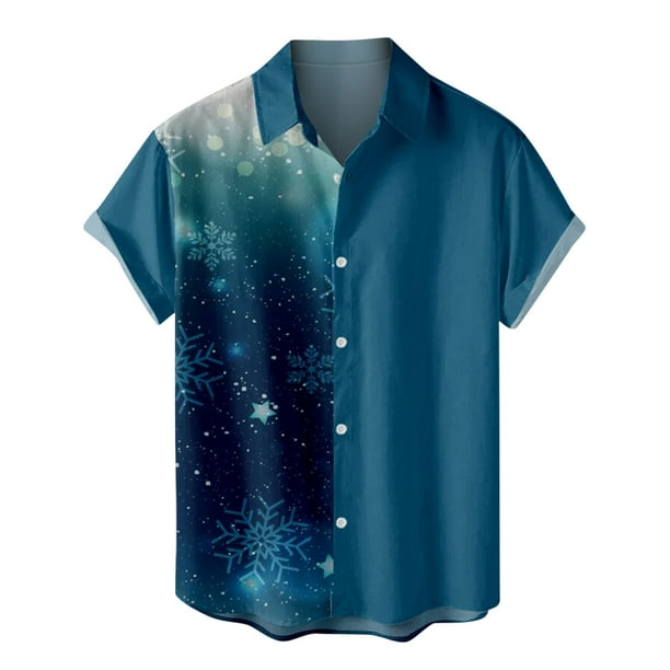 Hombres Casual Botones Playa Sin posicionamiento Estampado Turndown Camisa de manga corta Blusa Pompotops oipoqjl46235