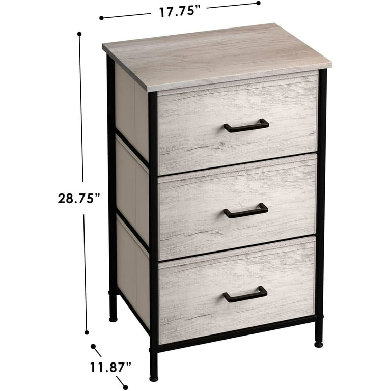 Sorbus Tall Fabric Storage Dresser Stand Up Tower of Drawers with Steel Frame Wood Top Great for Bedroom Dorm Closet Living Room Entryway