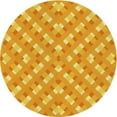 thumbnail image 1 of Ahgly Company Indoor Round Patterned Neon Orange Area Rugs, 5' Round, 1 of 6
