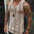 thumbnail image 4 of Summer Men's Knitted Mesh Tank Tops Casual Sleeveless Home Wear Sexy Fishing Net T-shirt for Men Breathable Quick Dry M-3XL, 4 of 5