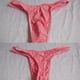 thumbnail image 5 of Braguitas tipo tanga finas de seda de hielo suave, ultrafinas, con realce, para playa, piscina o club. Rosado, 5 of 9