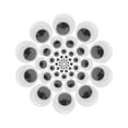 thumbnail image 1 of 100 Pcs Cils Noirs et Blancs Mixtes, Yeux de Poupée Ergonomiques, Scrapbooking, 1 of 9