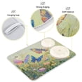 thumbnail image 4 of Colorful ButterflyKitchen Drying Mat Heat Resistant Drainage with Non-Slip Rubber Backing Hides Stains Super Absorbent Easy to Clean 18×24in, 4 of 8